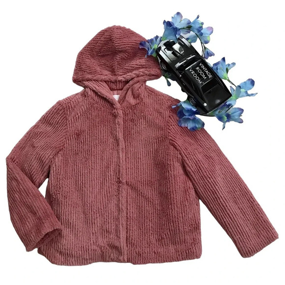 Elodie NWOT Faux Fur Hooded Jacket Girls L (13/14) - Picture 1 of 10